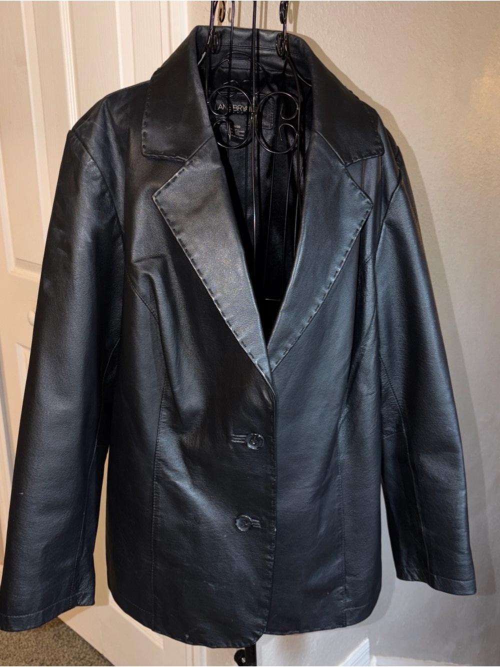Lane Bryant Black Leather Blazer